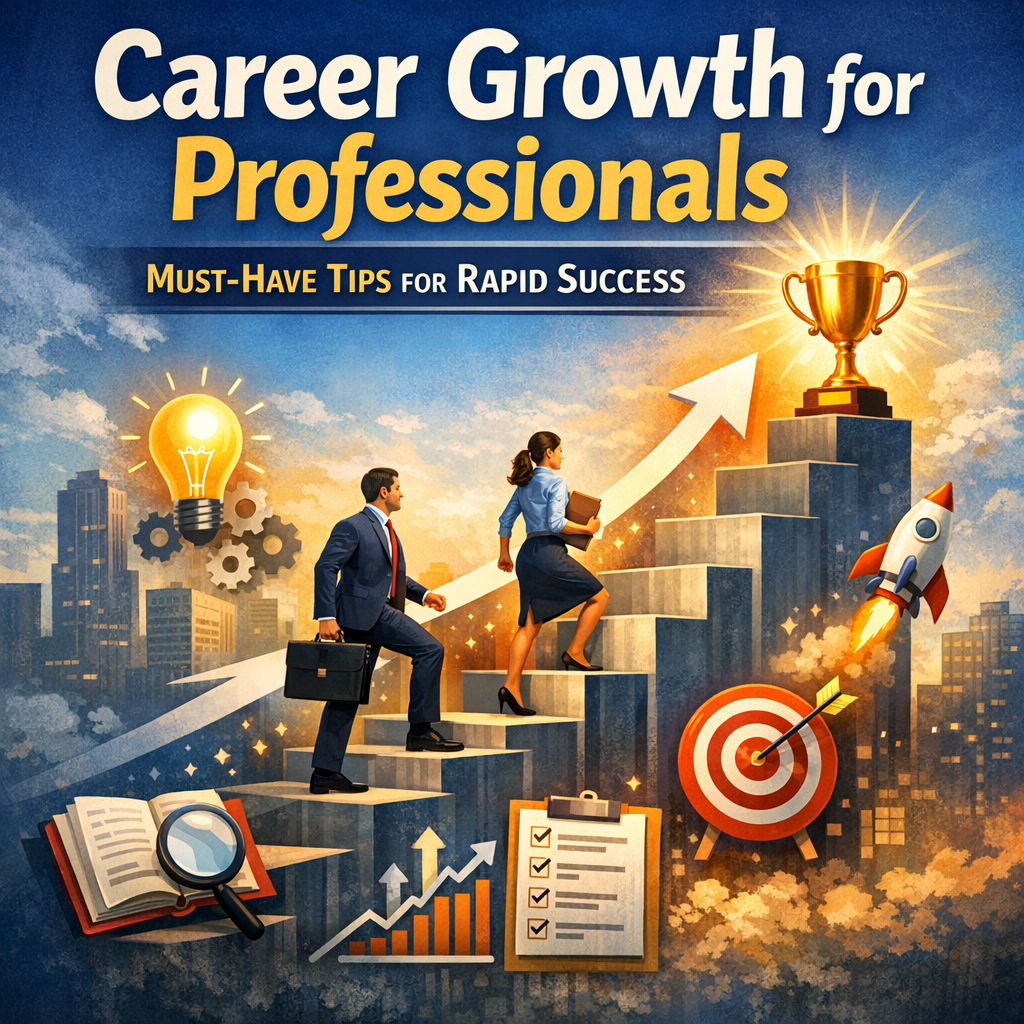 Illustration of Career Growth for Professionals: Must-Have Tips for Rapid Success