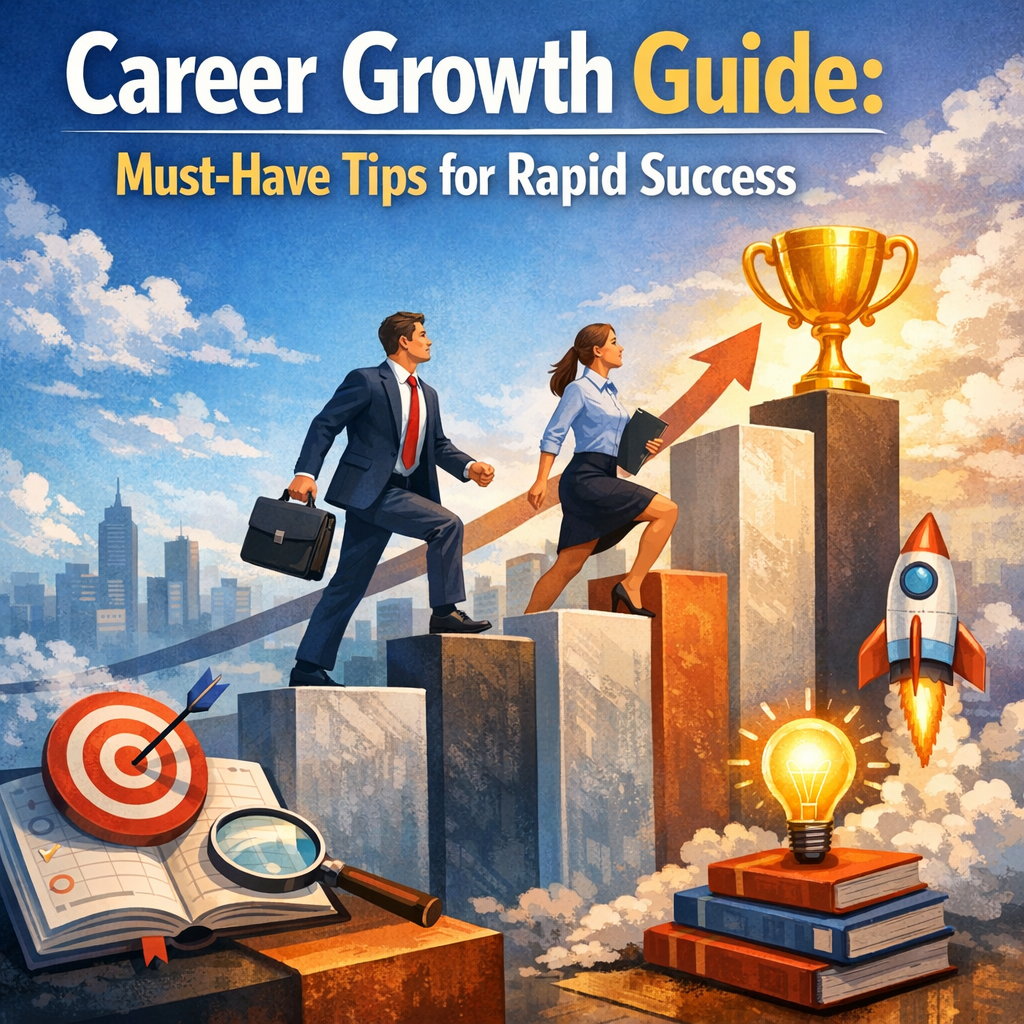 Illustration of Career Growth Guide: Must-Have Tips for Rapid Success