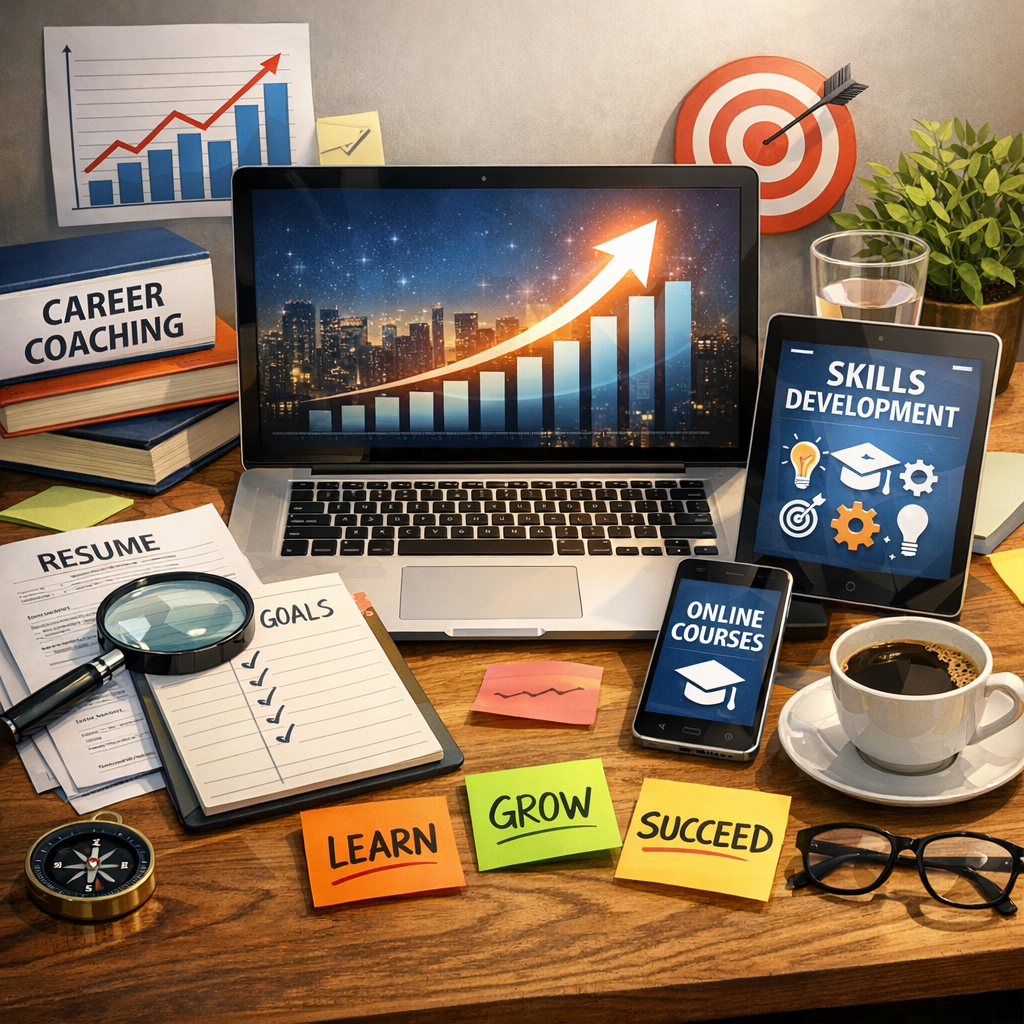 Illustration of Career Growth Tools: Must-Have Solutions for Effortless Success