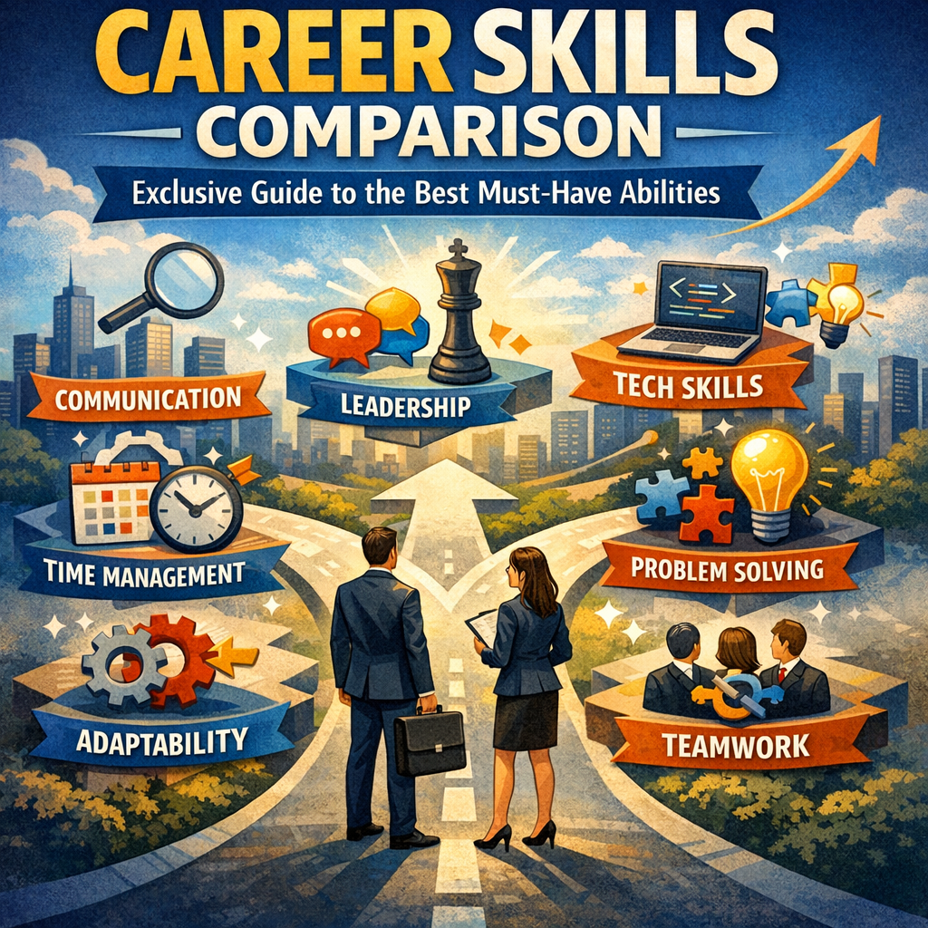 Illustration of Career Skills Comparison: Exclusive Guide to the Best Must-Have Abilities