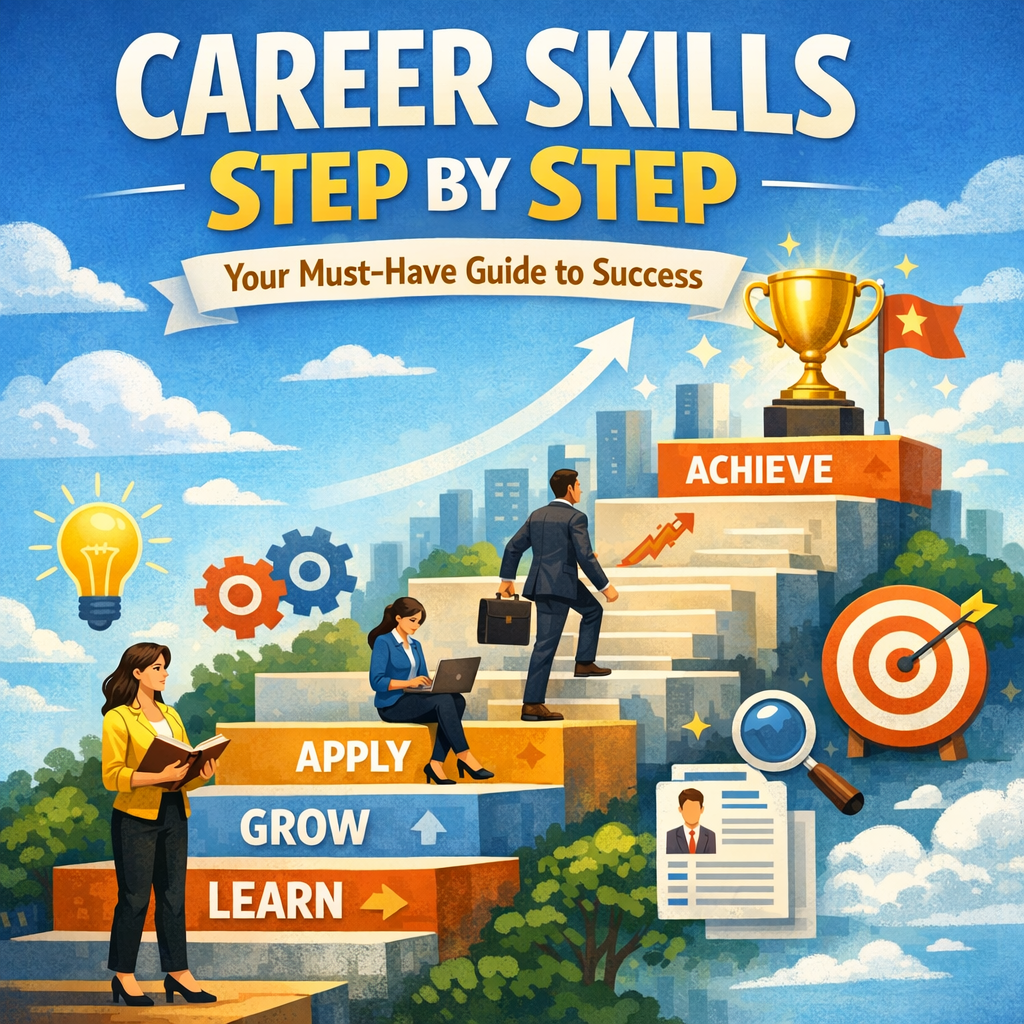 Illustration of Career Skills Step by Step: Your Must-Have Guide to Success