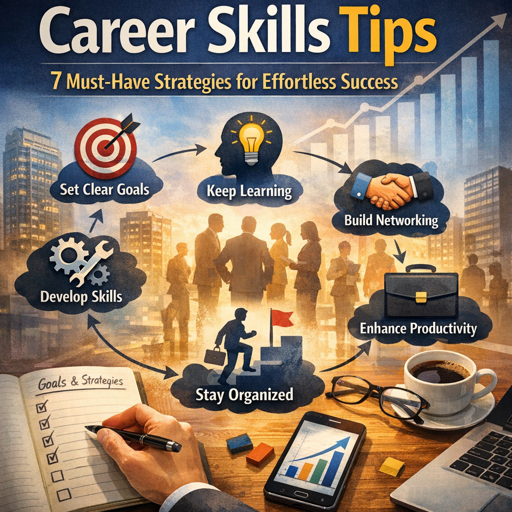 Illustration of Career Skills Tips: 7 Must-Have Strategies for Effortless Success