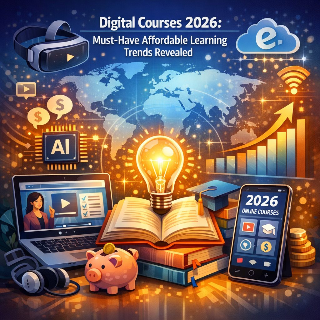 Illustration of Digital Courses 2026: Must-Have Affordable Learning Trends Revealed