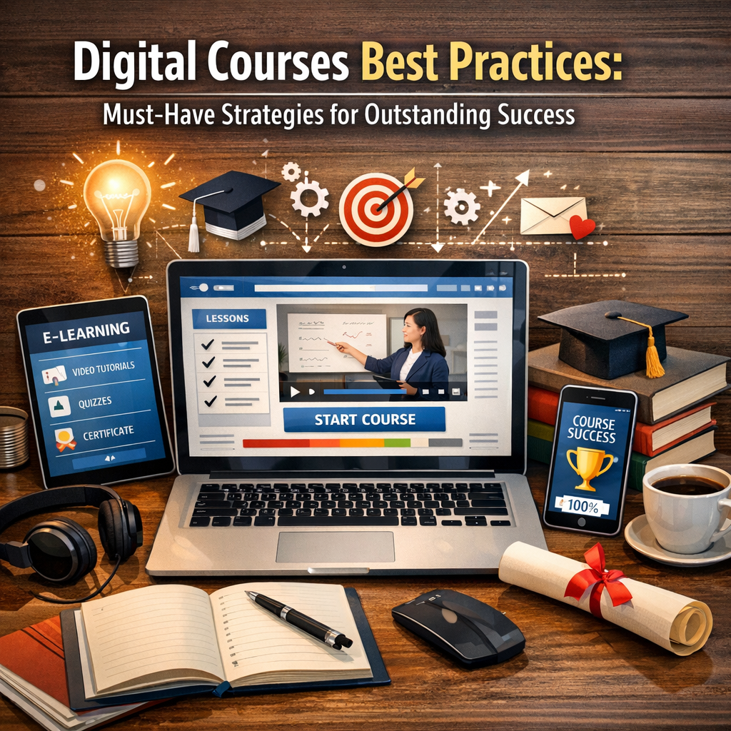 Illustration of Digital Courses Best Practices: Must-Have Strategies for Outstanding Success