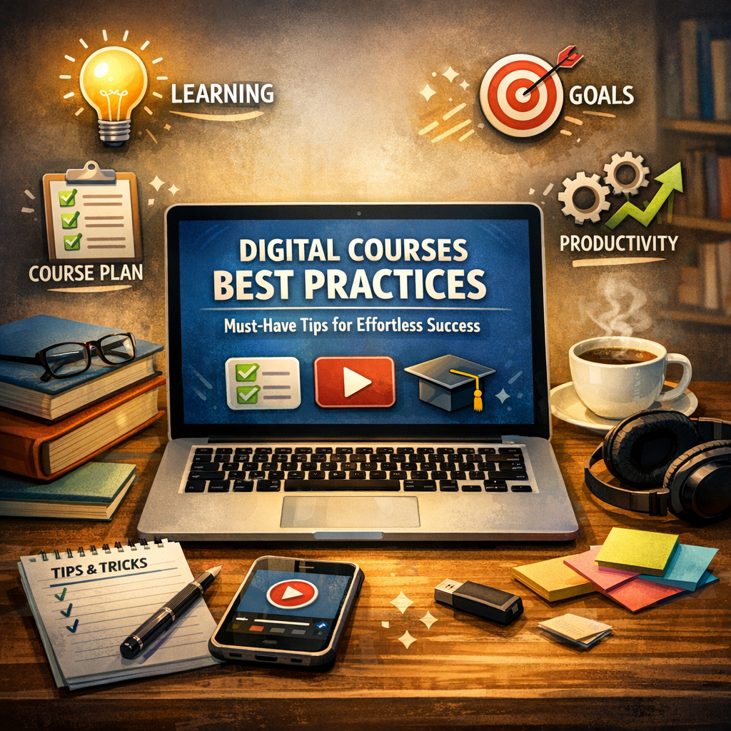 Illustration of Digital Courses Best Practices: Must-Have Tips for Effortless Success