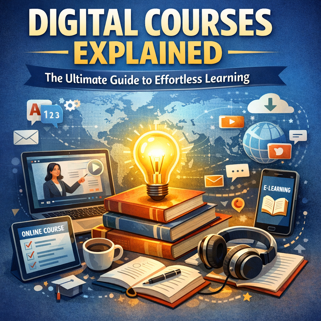 Illustration of Digital Courses Explained: The Ultimate Guide to Effortless Learning