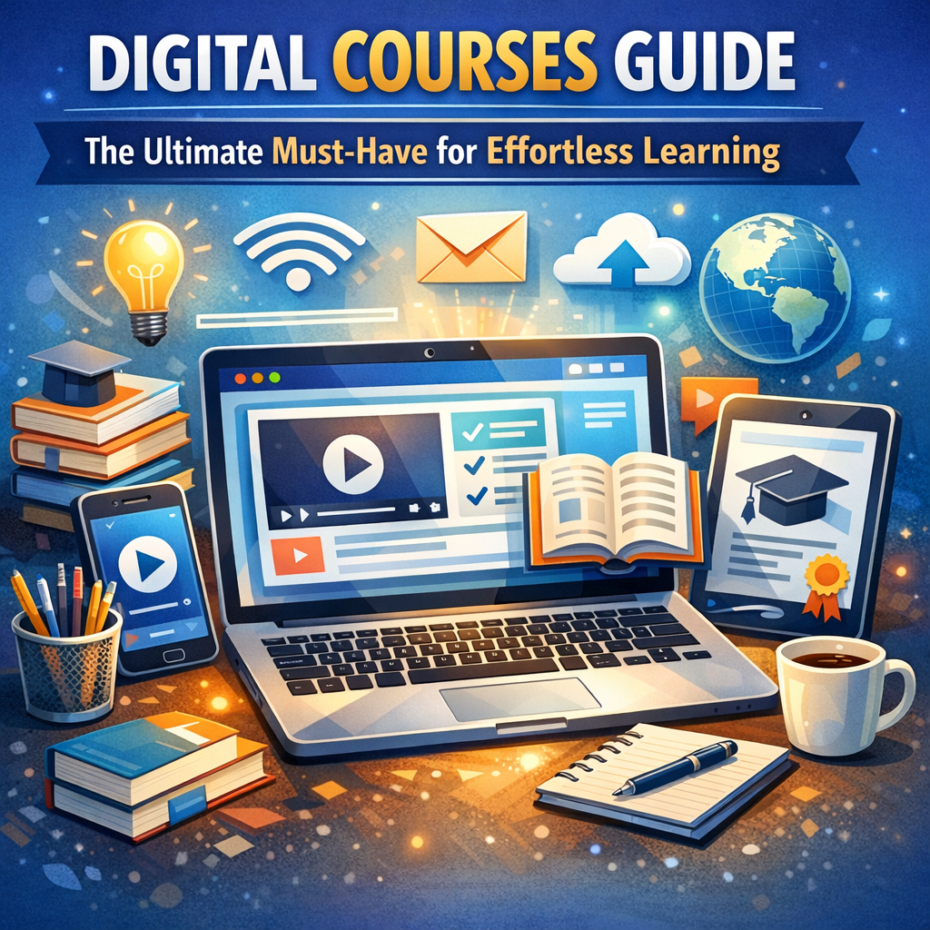 Illustration of Digital Courses Guide: The Ultimate Must-Have for Effortless Learning