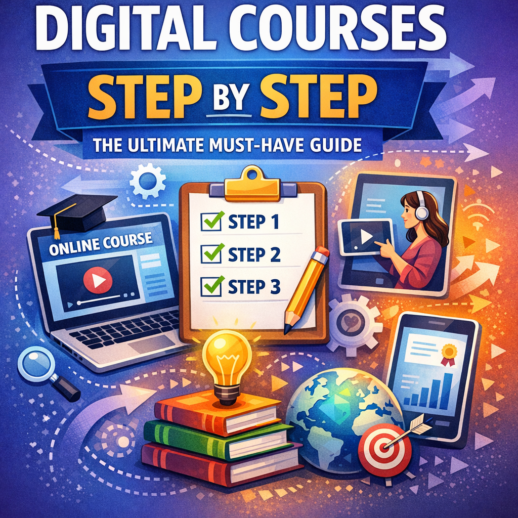 Illustration of Digital Courses Step by Step: The Ultimate Must-Have Guide