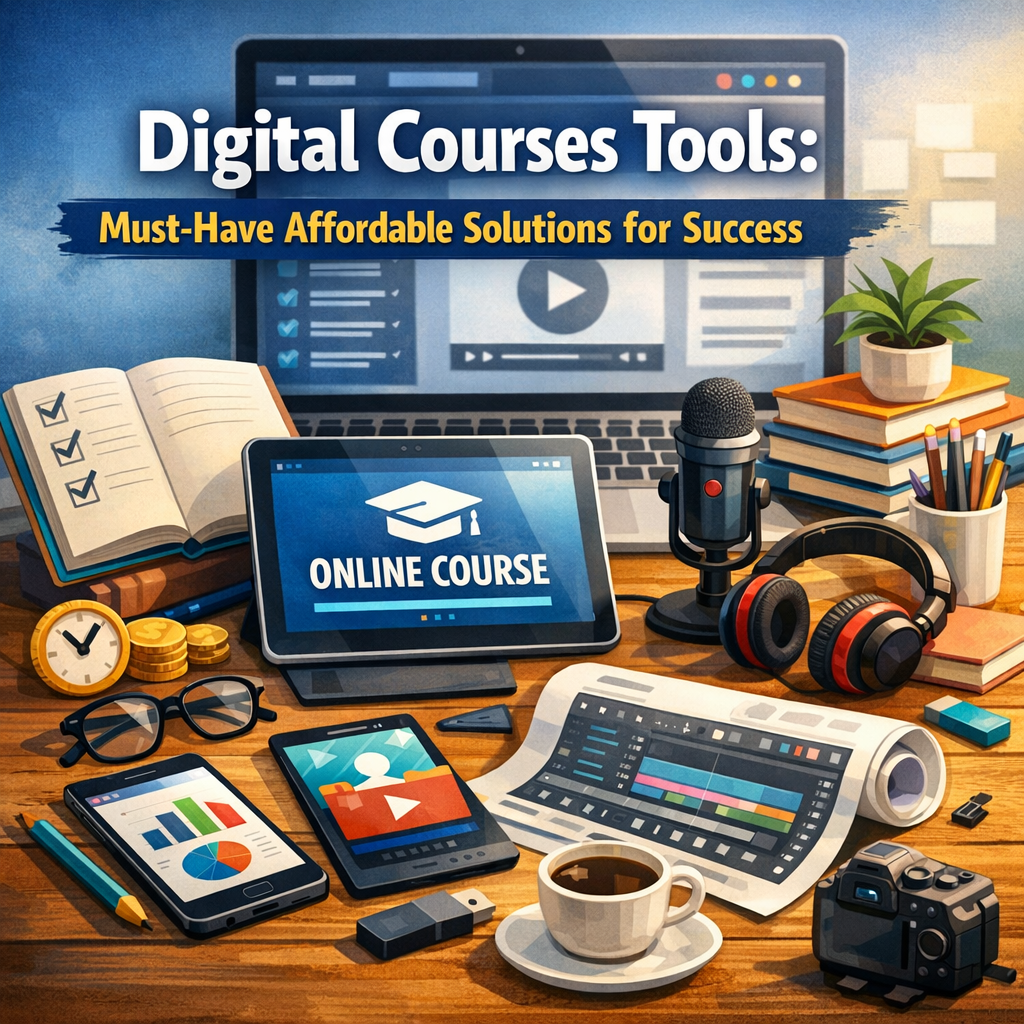 Illustration of Digital Courses Tools: Must-Have Affordable Solutions for Success