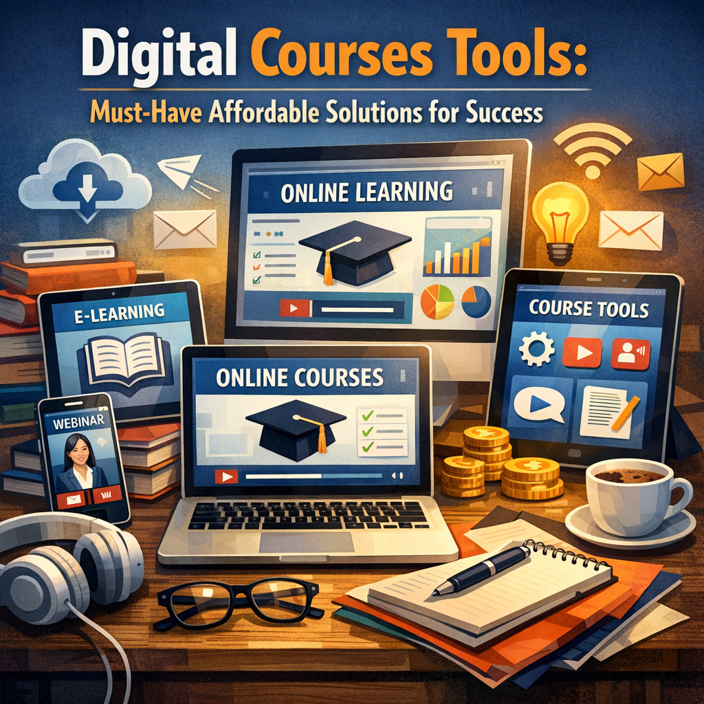 Illustration of Digital Courses Tools: Must-Have Affordable Solutions for Success