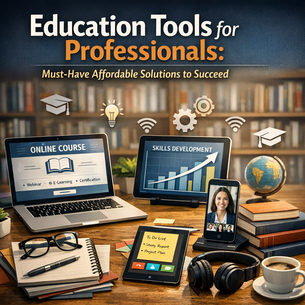 Illustration of Education Tools for Professionals: Must-Have Affordable Solutions to Succeed