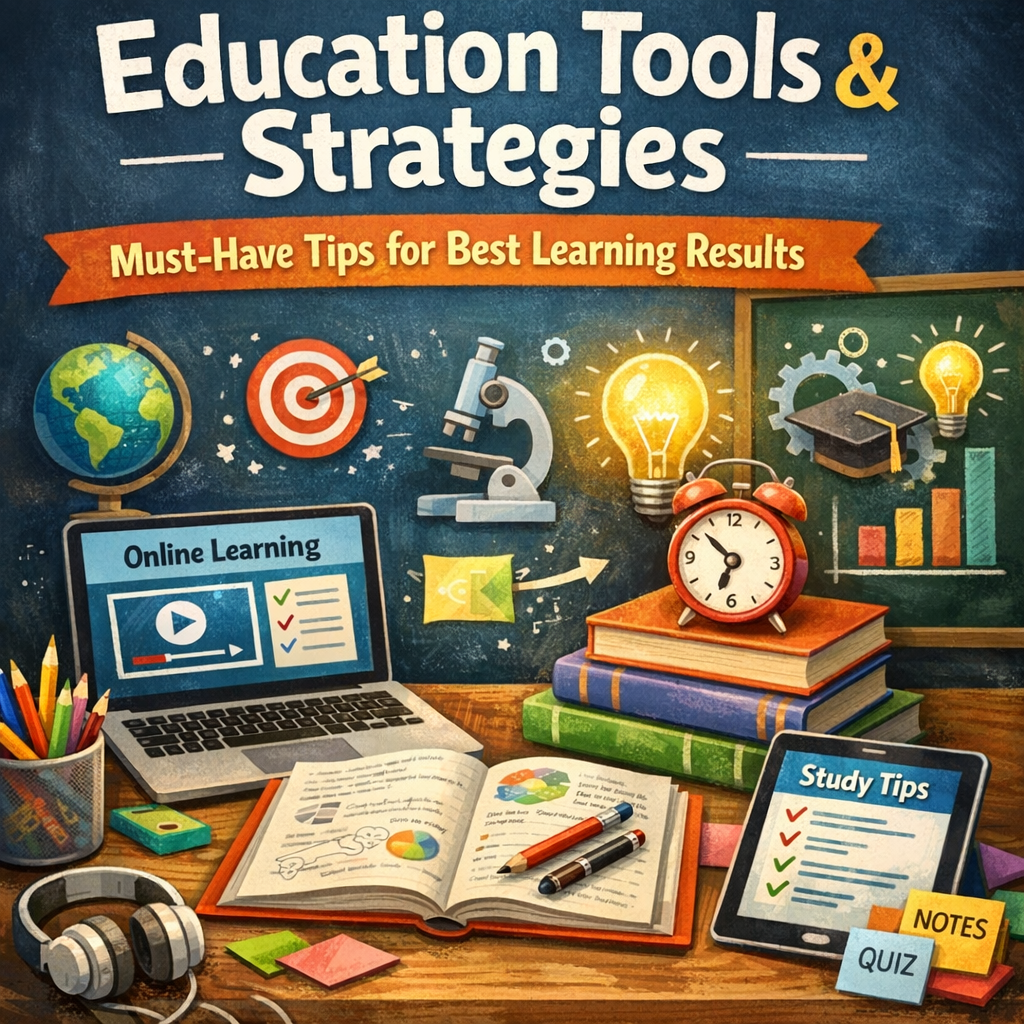 Illustration of Education Tools Strategies: Must-Have Tips for Best Learning Results