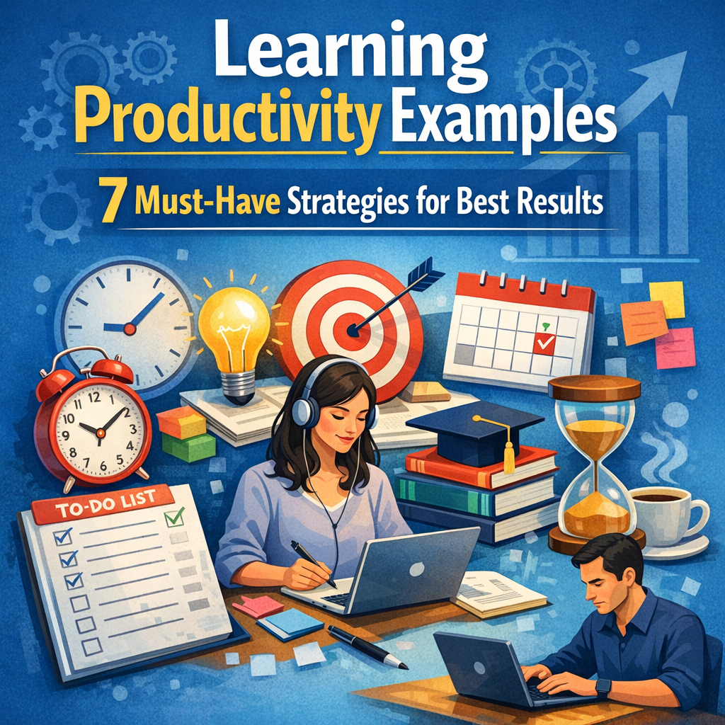 Illustration of Learning Productivity Examples: 7 Must-Have Strategies for Best Results
