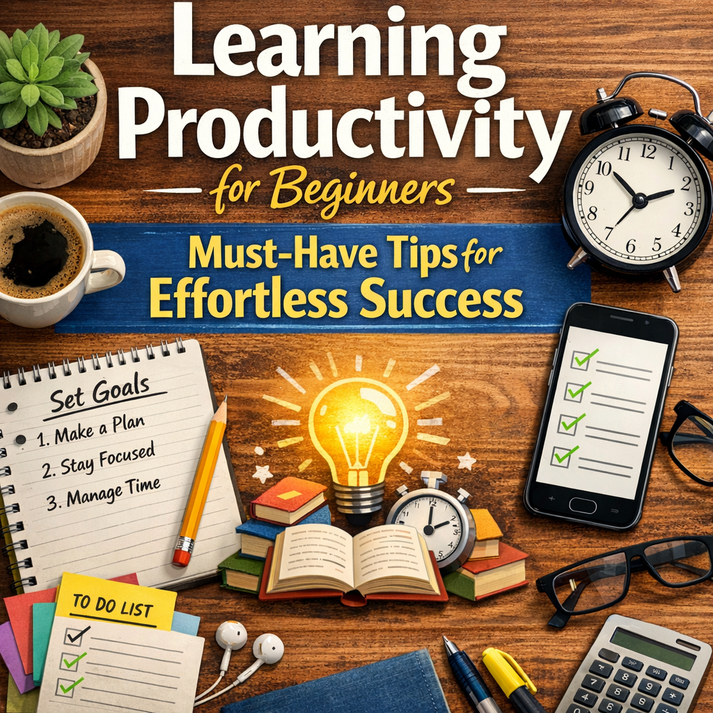 Illustration of Learning Productivity for Beginners: Must-Have Tips for Effortless Success