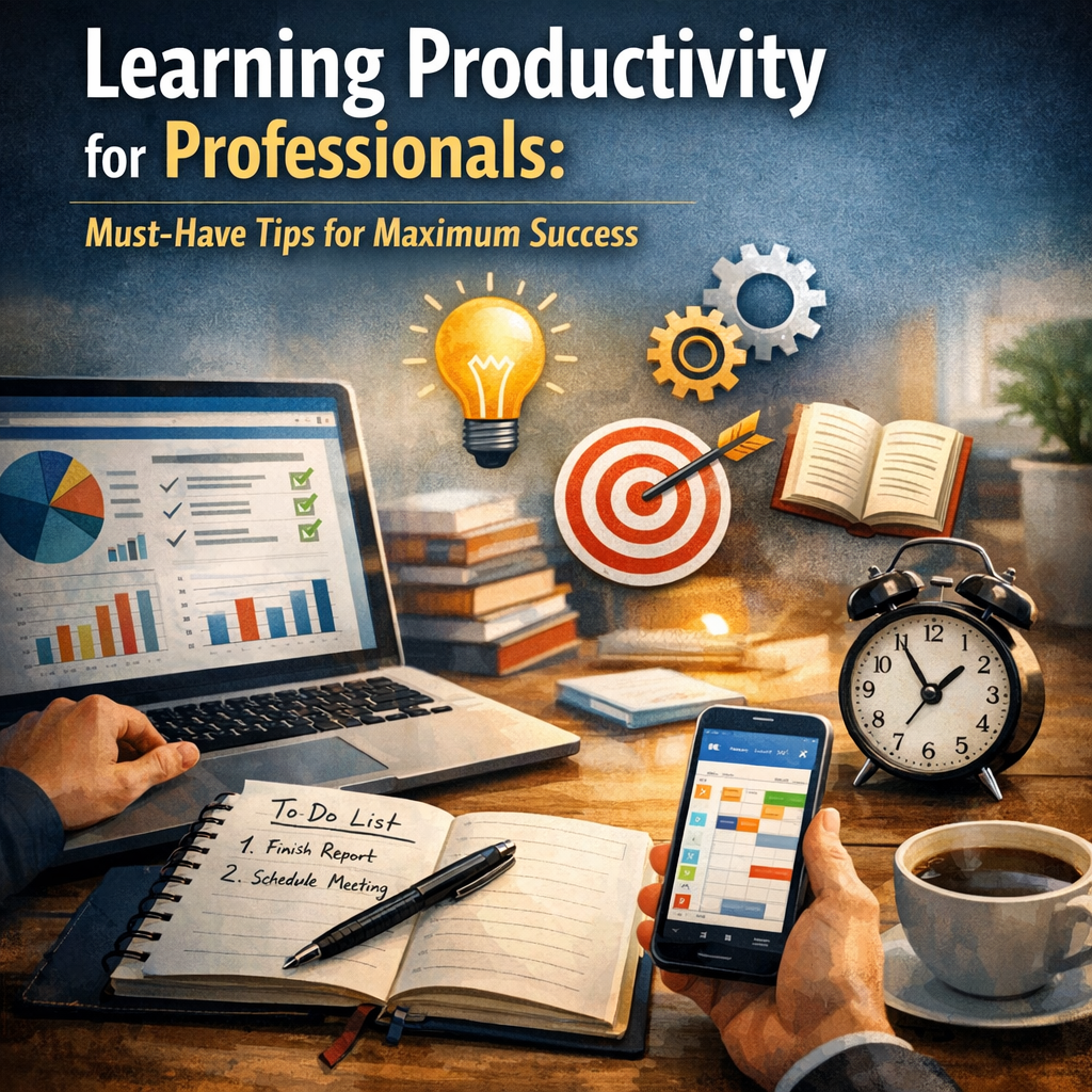 Illustration of Learning Productivity for Professionals: Must-Have Tips for Maximum Success