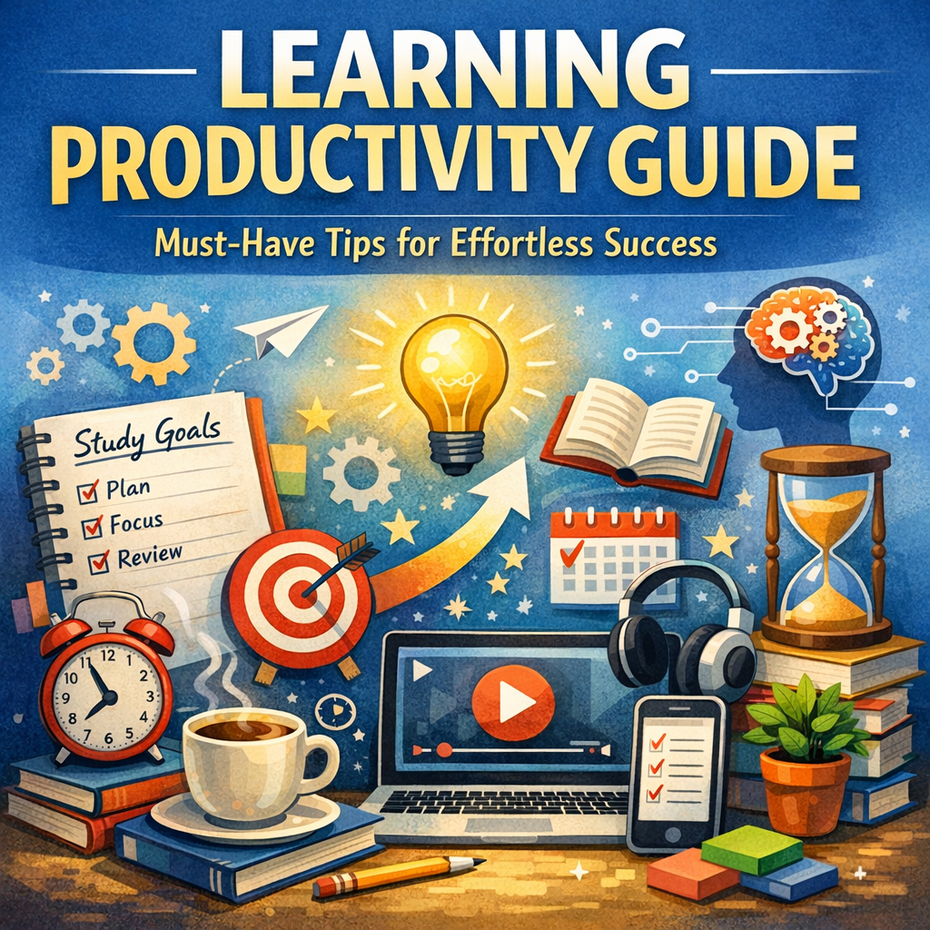 Illustration of Learning Productivity Guide: Must-Have Tips for Effortless Success