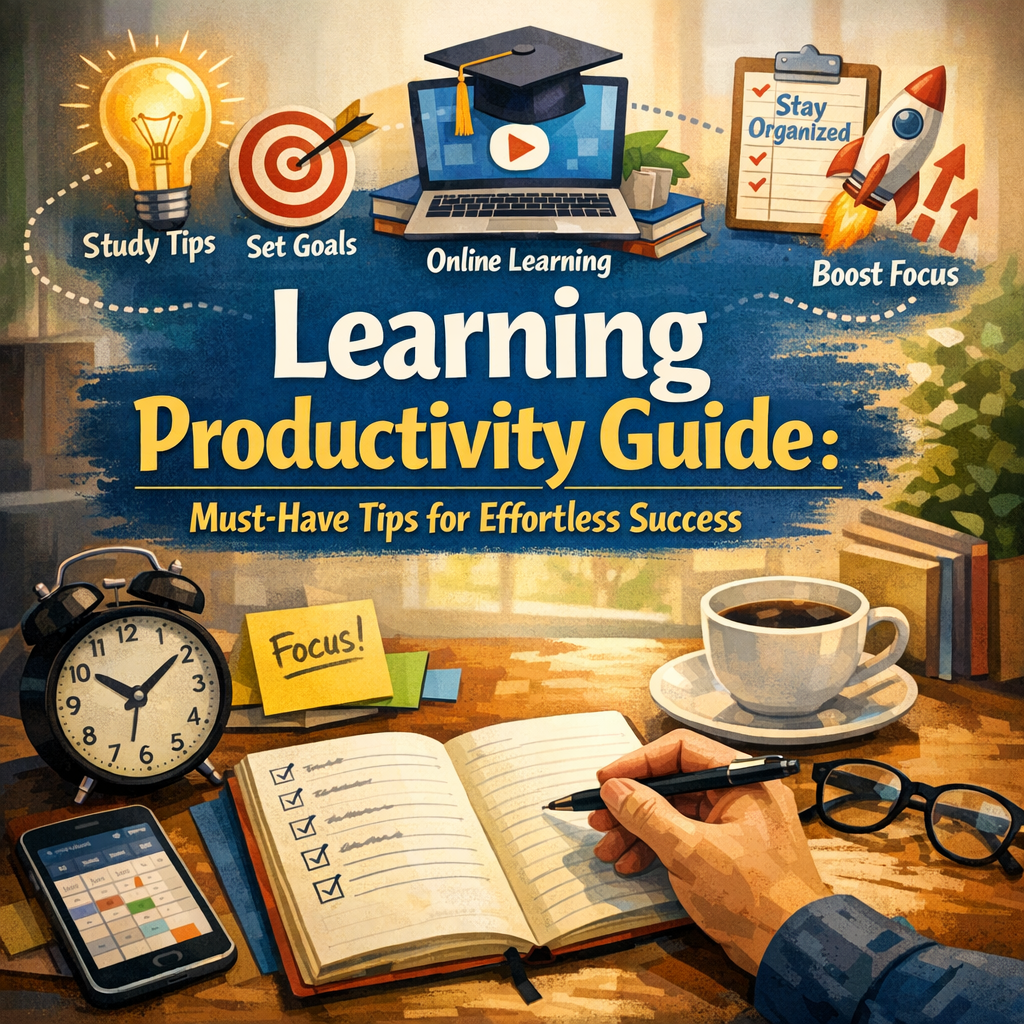Illustration of Learning Productivity Guide: Must-Have Tips for Effortless Success