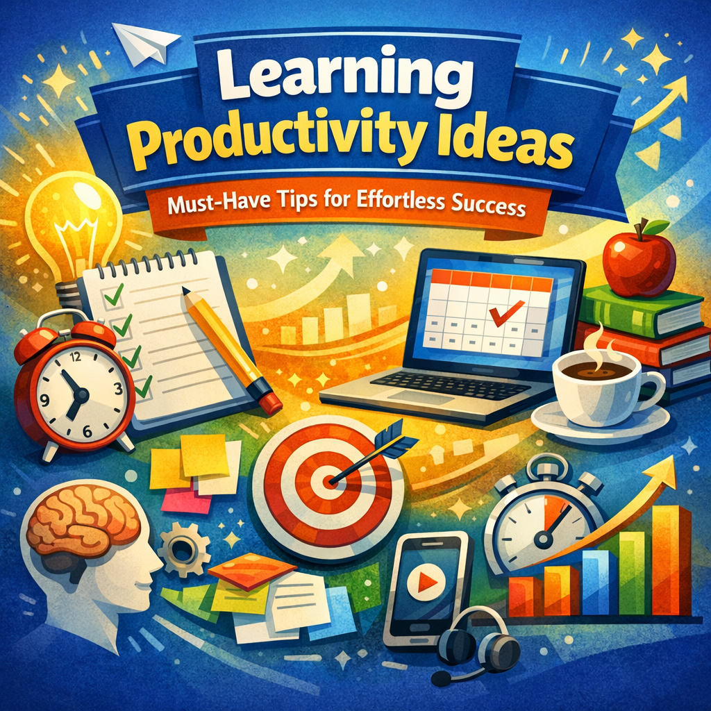 Illustration of Learning Productivity Ideas: Must-Have Tips for Effortless Success