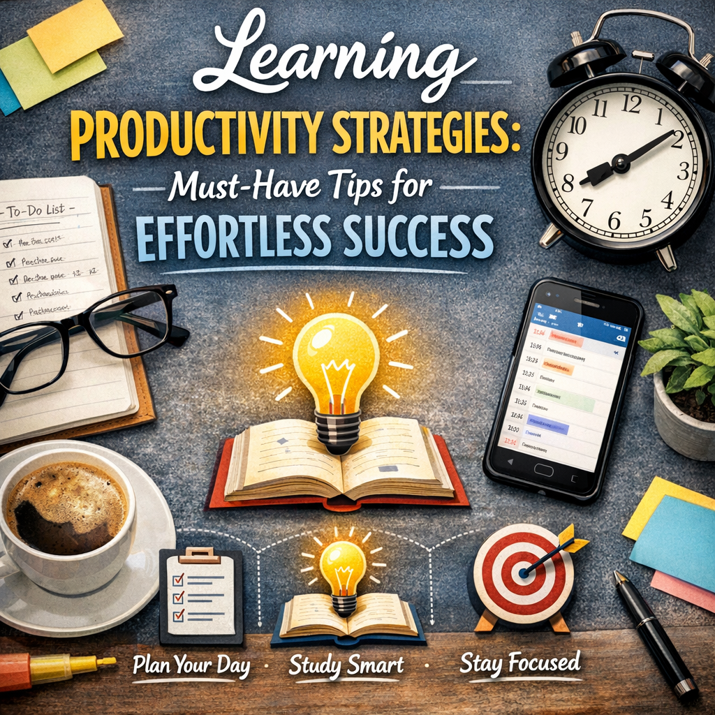 Illustration of Learning Productivity Strategies: Must-Have Tips for Effortless Success
