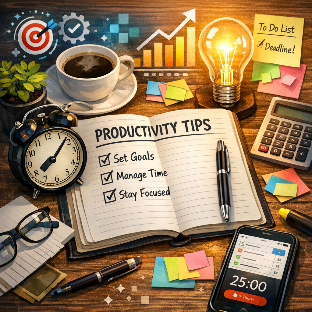 Illustration of Learning Productivity Tips: Must-Have Strategies for Effortless Success