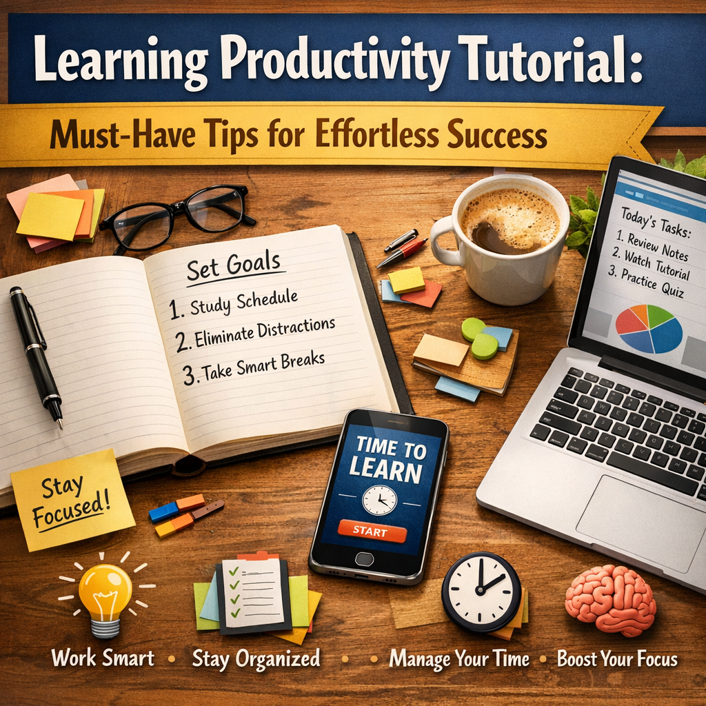 Illustration of Learning Productivity Tutorial: Must-Have Tips for Effortless Success