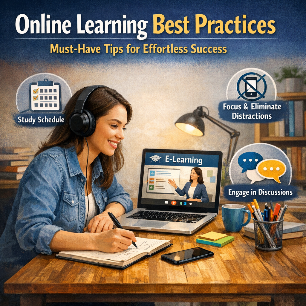 Illustration of Online Learning Best Practices: Must-Have Tips for Effortless Success