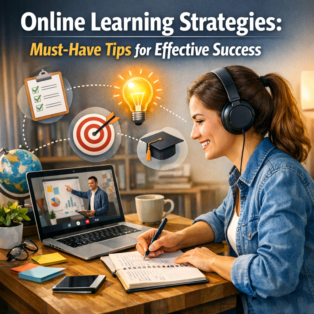 Illustration of Online Learning Strategies: Must-Have Tips for Effective Success