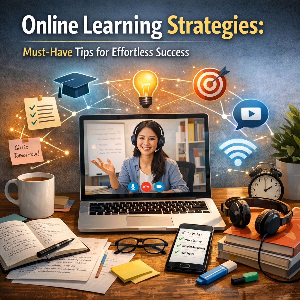 Illustration of Online Learning Strategies: Must-Have Tips for Effortless Success