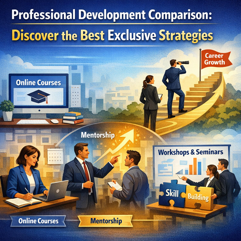 Illustration of Professional Development Comparison: Discover the Best Exclusive Strategies
