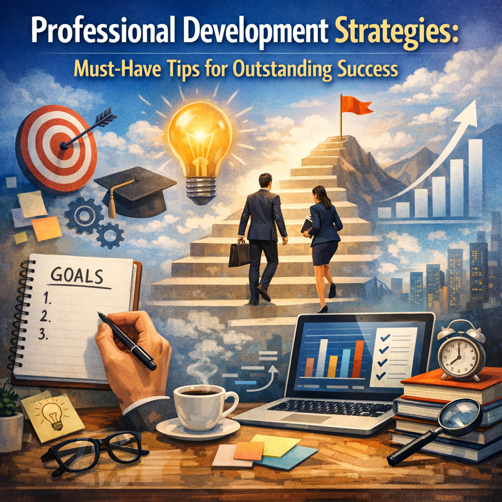 Illustration of Professional Development Strategies: Must-Have Tips for Outstanding Success