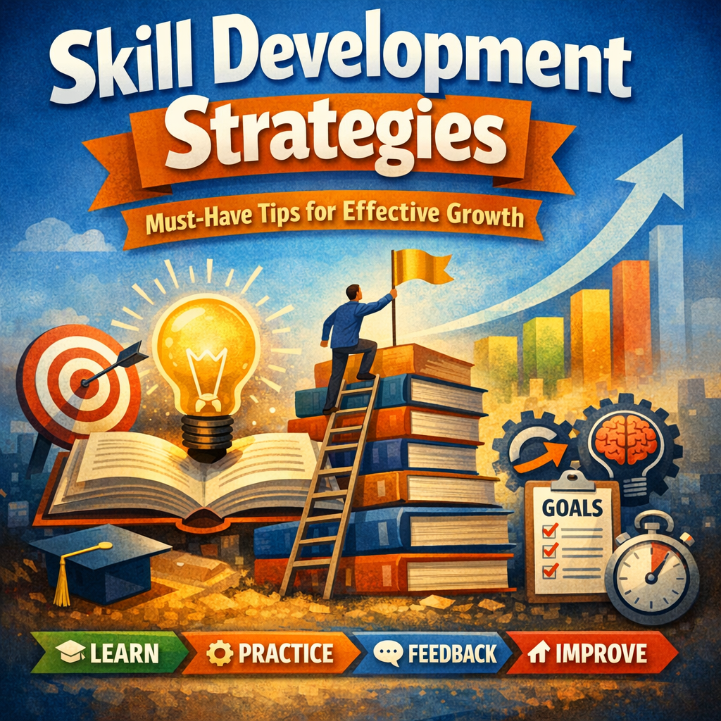 Illustration of Skill Development Strategies: Must-Have Tips for Effective Growth