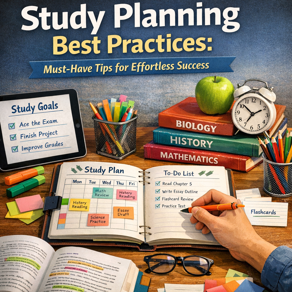 Illustration of Study Planning Best Practices: Must-Have Tips for Effortless Success