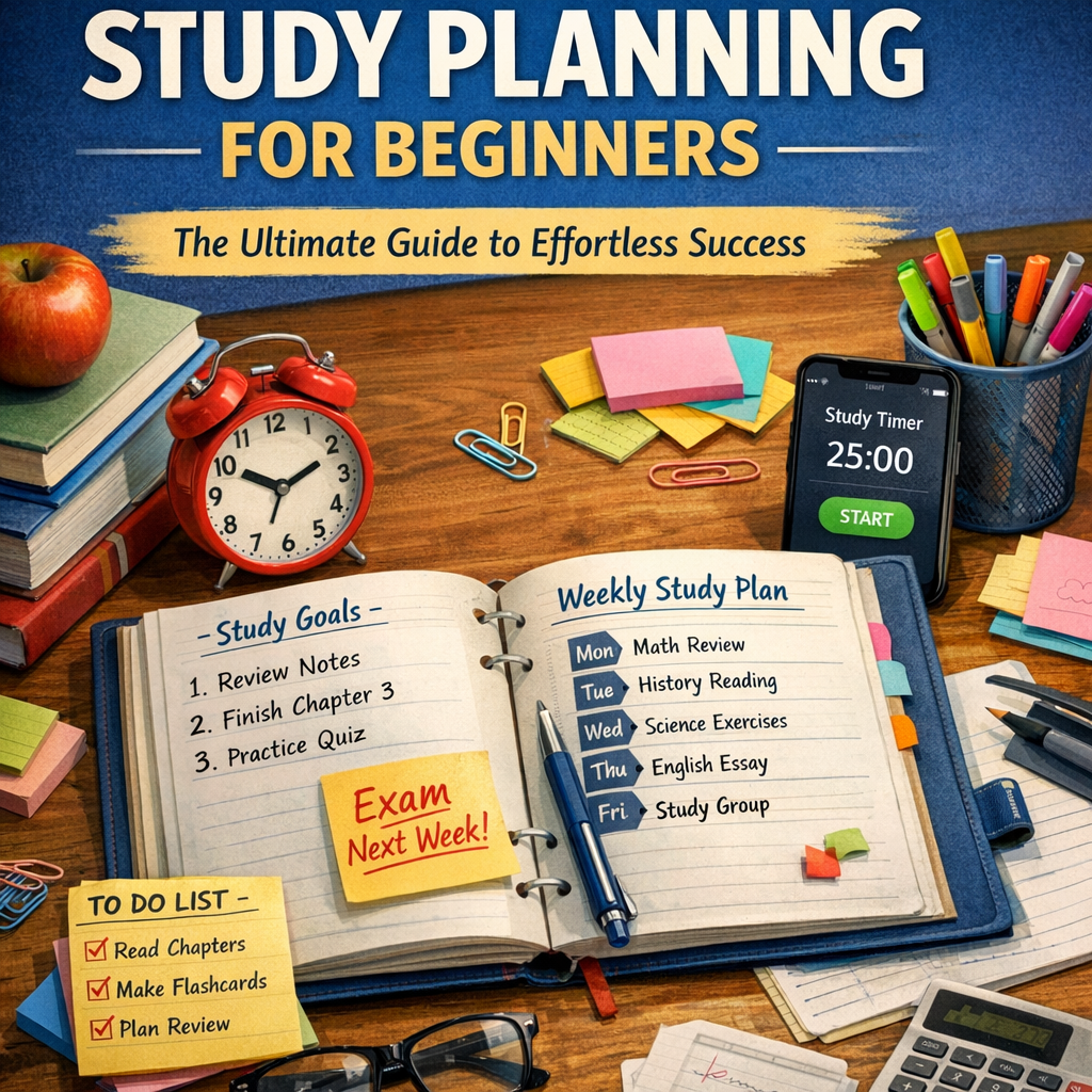 Illustration of Study Planning for Beginners: The Ultimate Guide to Effortless Success