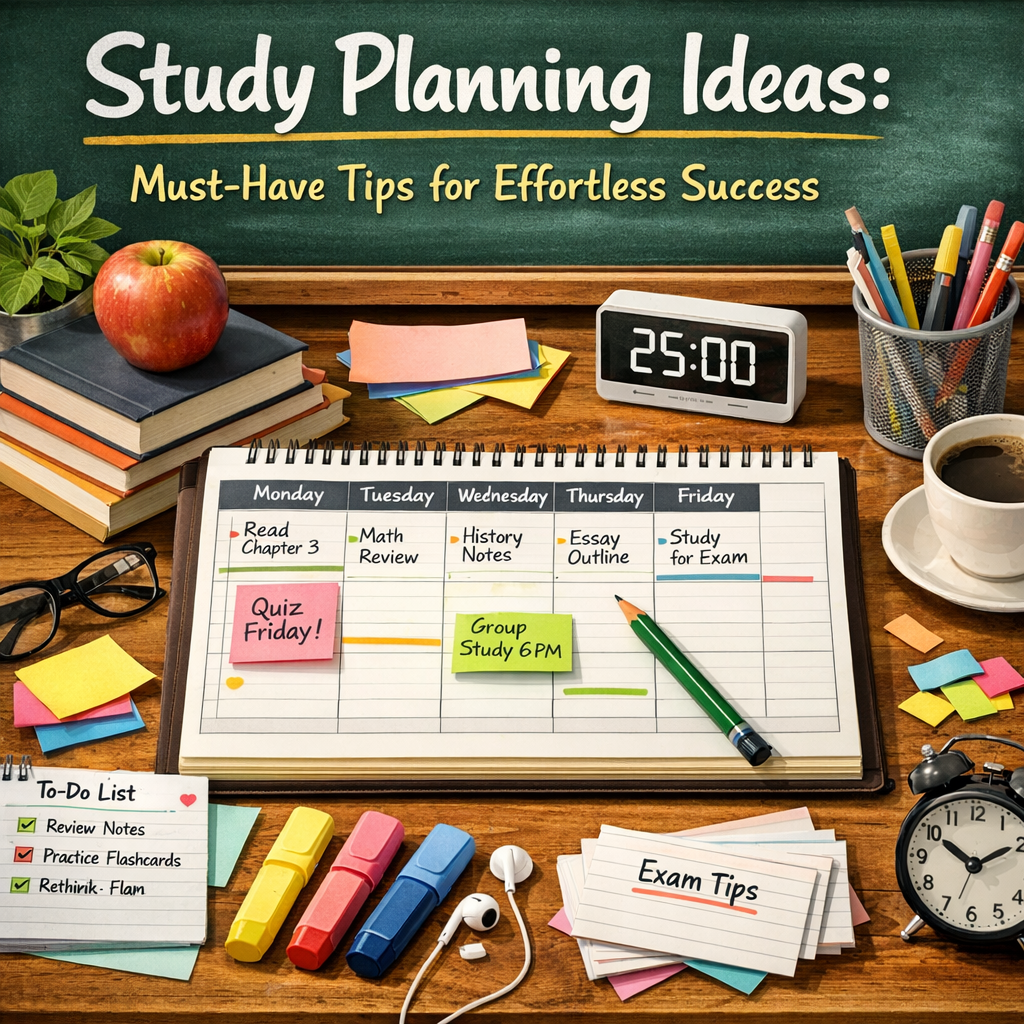 Illustration of Study Planning Ideas: Must-Have Tips for Effortless Success