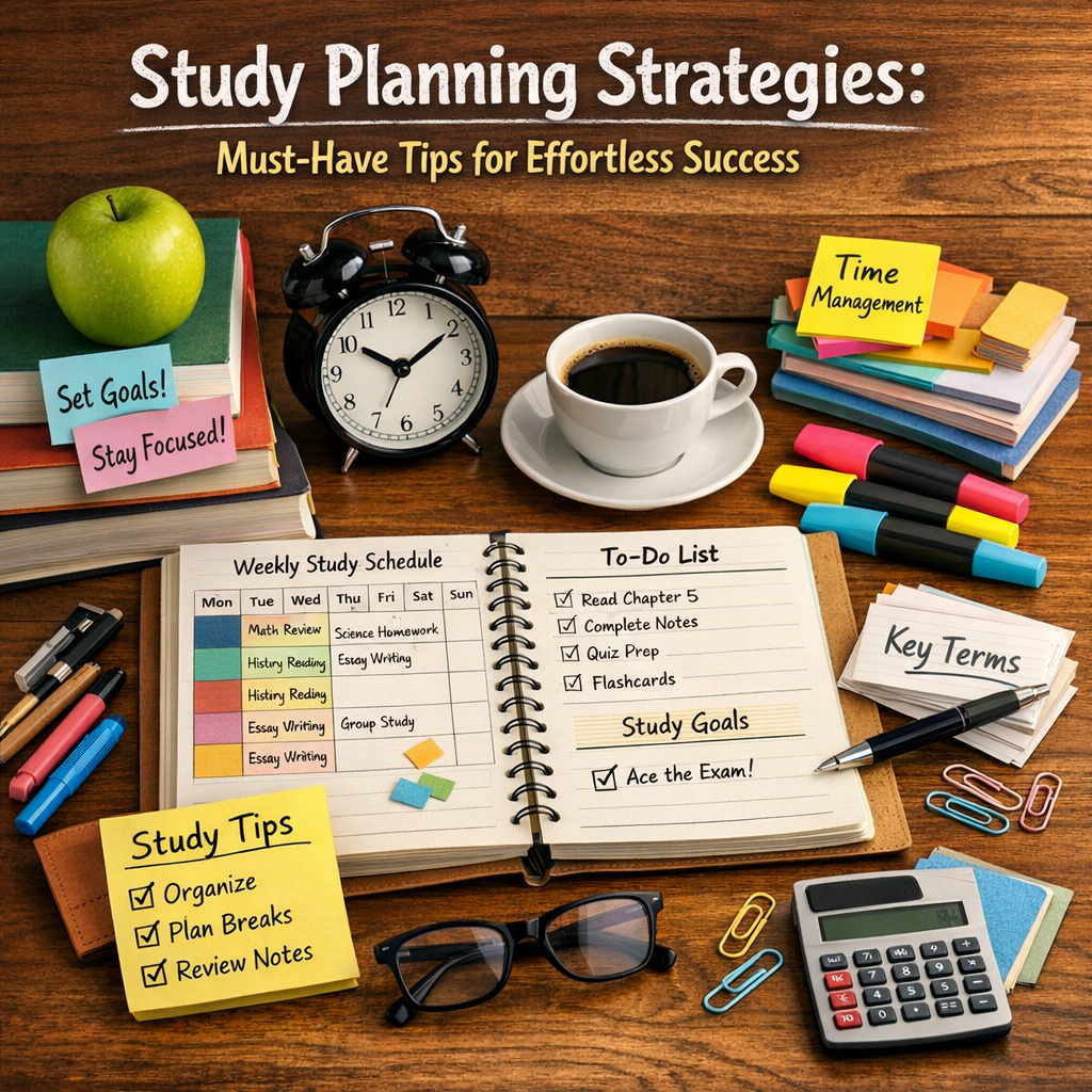 Illustration of Study Planning Strategies: Must-Have Tips for Effortless Success