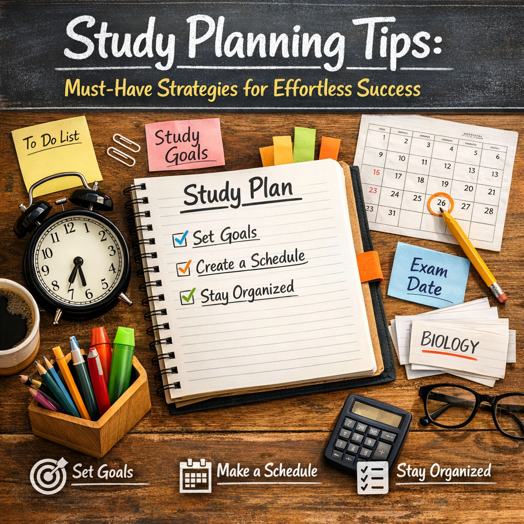 Illustration of Study Planning Tips: Must-Have Strategies for Effortless Success