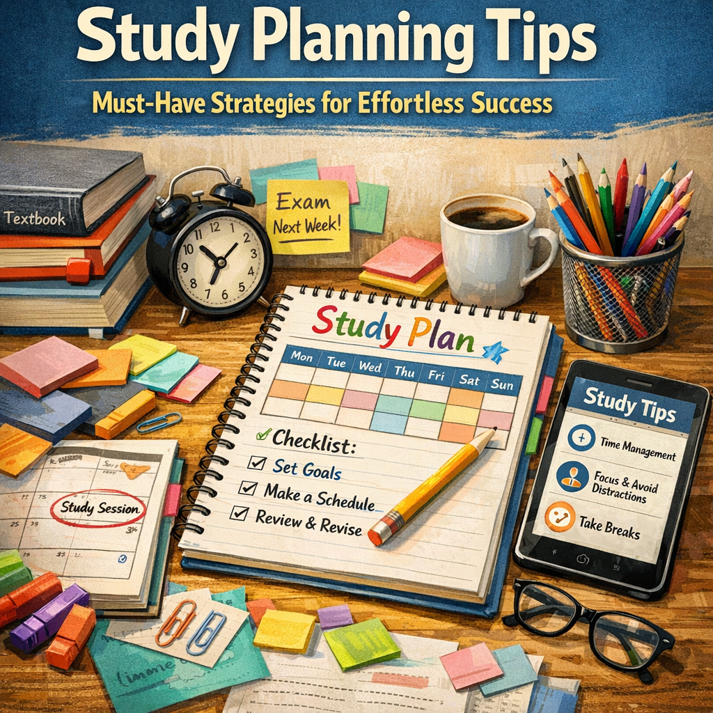 Illustration of Study Planning Tips: Must-Have Strategies for Effortless Success