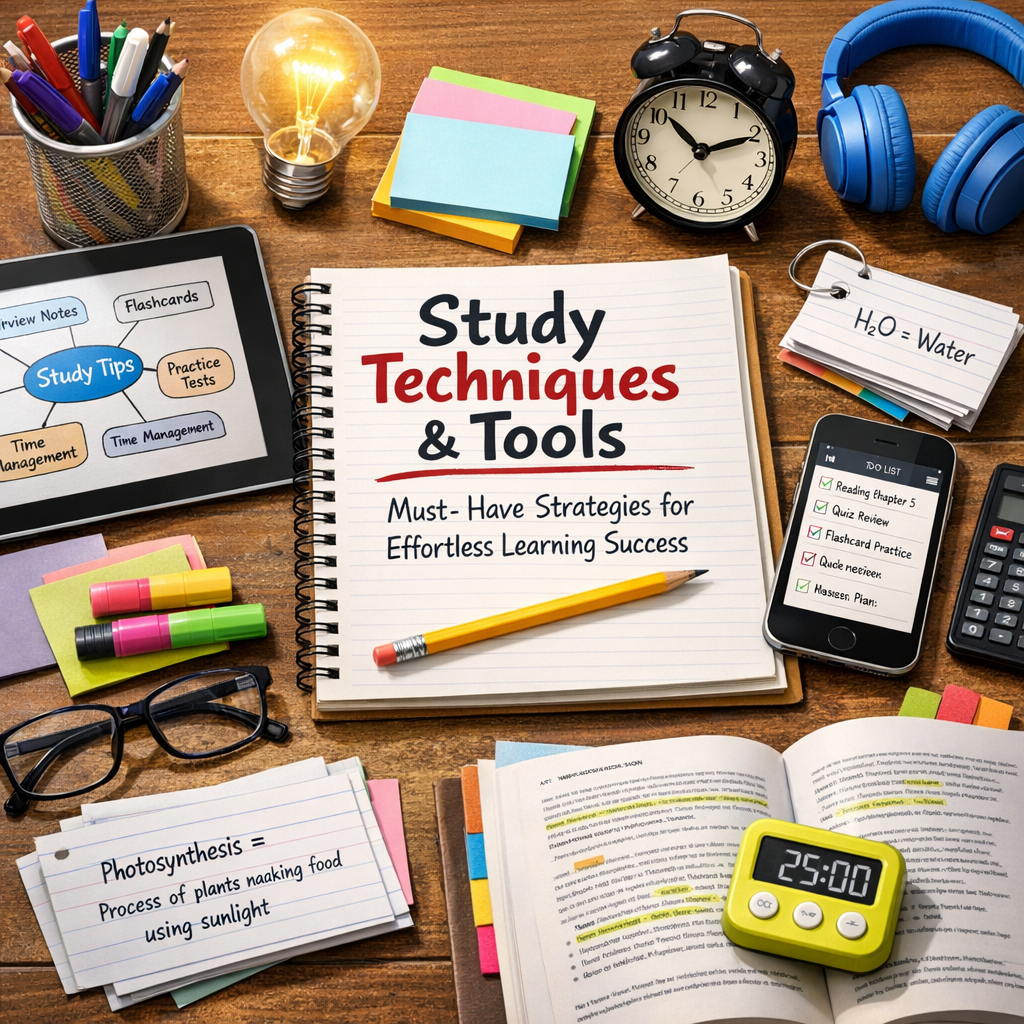 Illustration of Study Techniques Tools: Must-Have Strategies for Effortless Learning Success